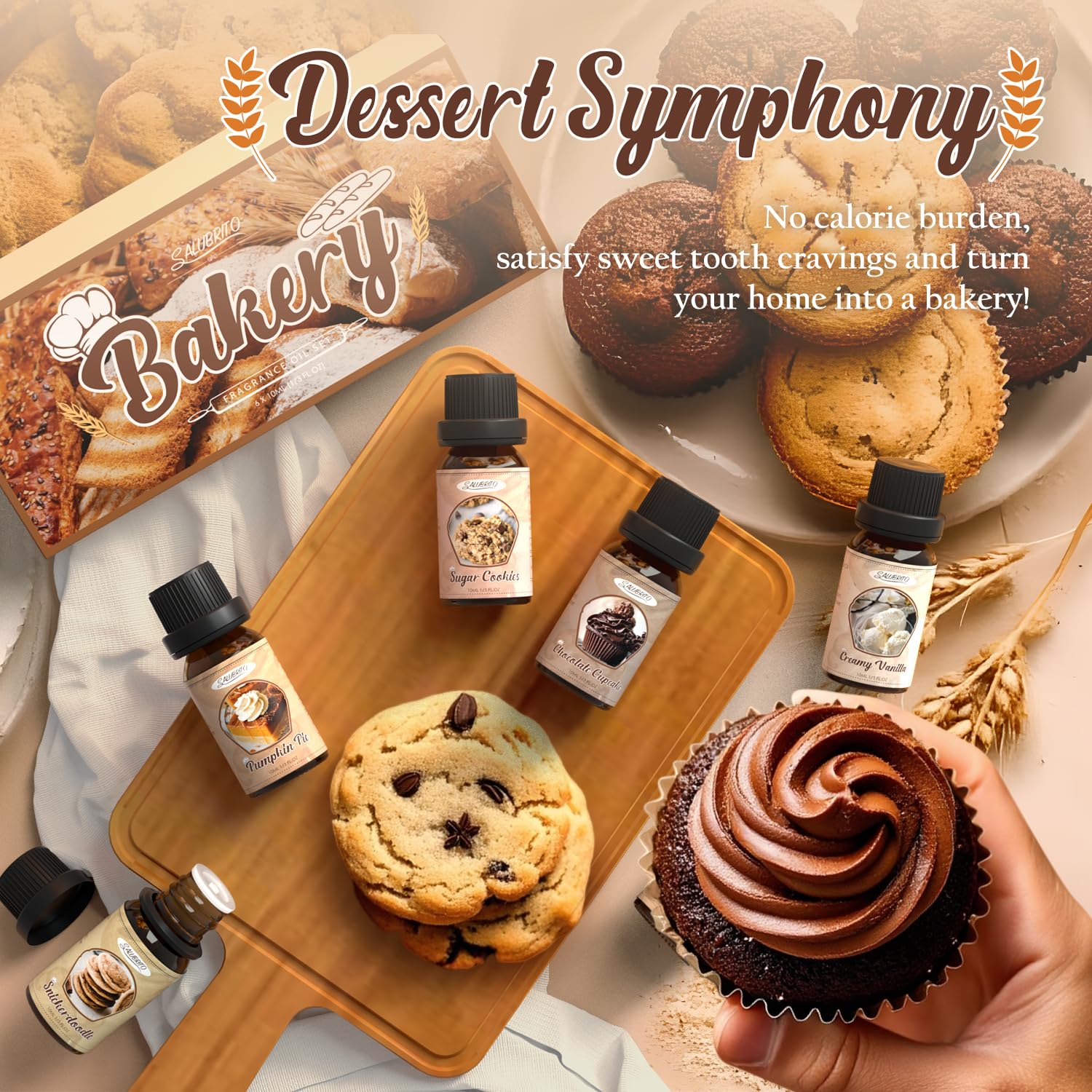 SALUBRITO Bakery Fragrance Oils Set – Sugar Cookies scent