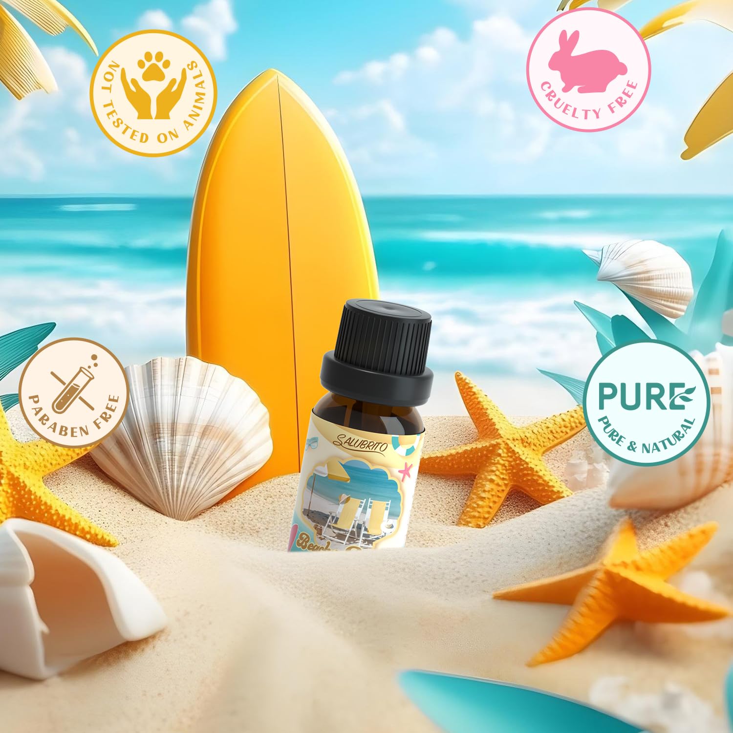 SALUBRITO Beach Fragrance Oils Set – Sea Salt scent bottle