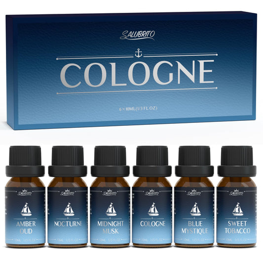 Hero image: SALUBRITO Cologne Fragrance Oils 6x10ml set
