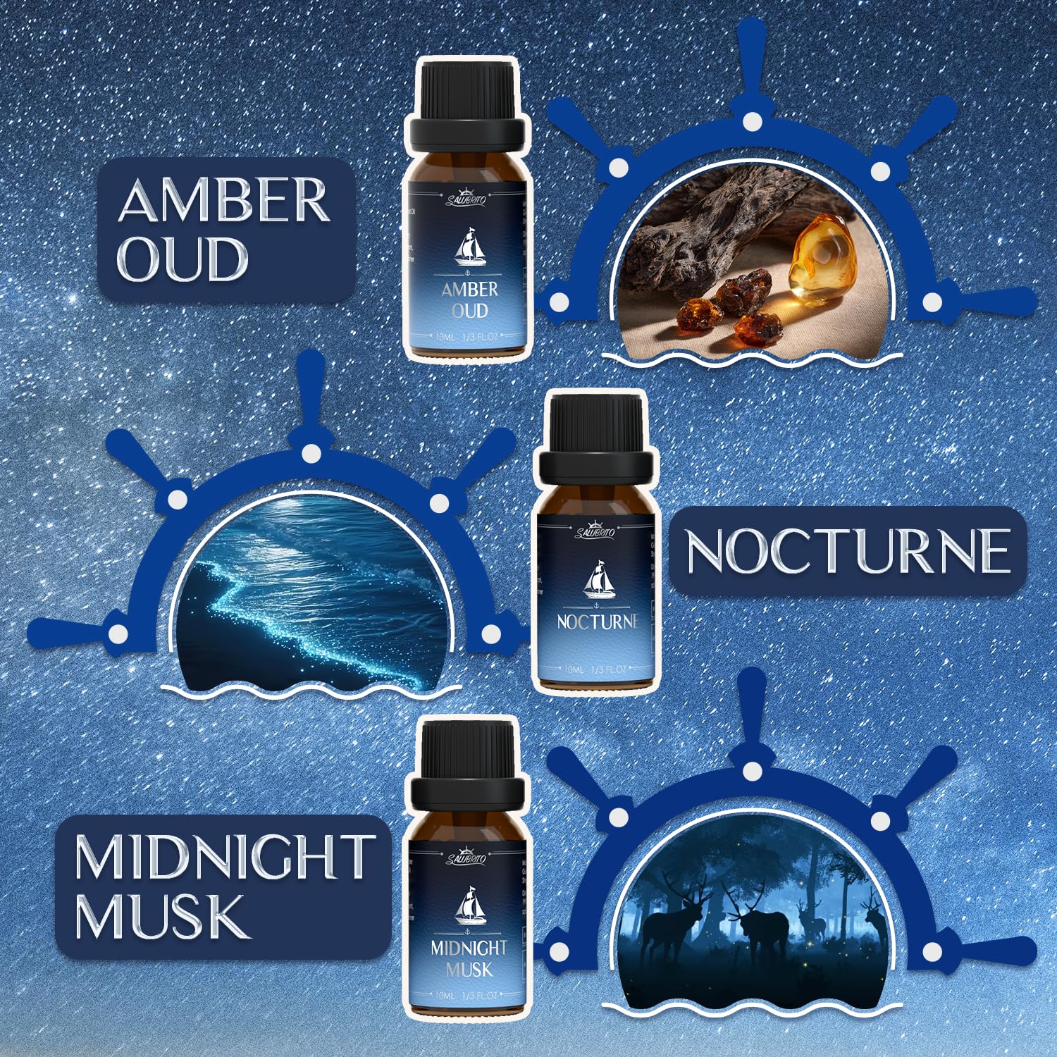 Midnight Musk fragrance oil 10ml bottle