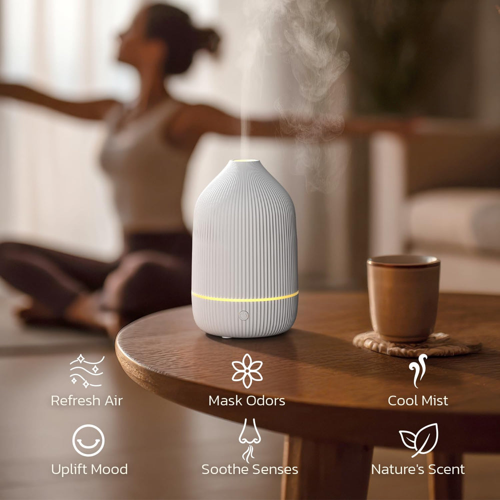 Diffuser placed in home office setting