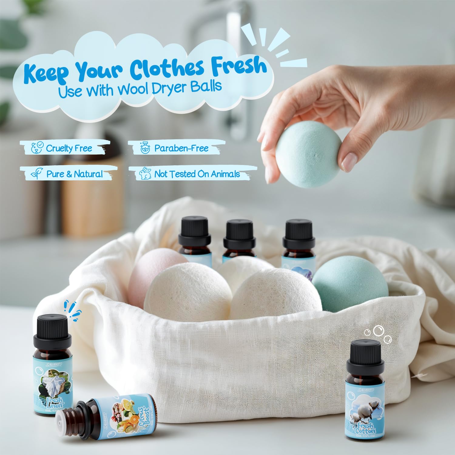 Fresh Linen scented oil for laundry and diffusers