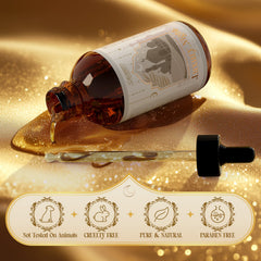 Diffuser-ready bottle with glass dropper and elegant branding