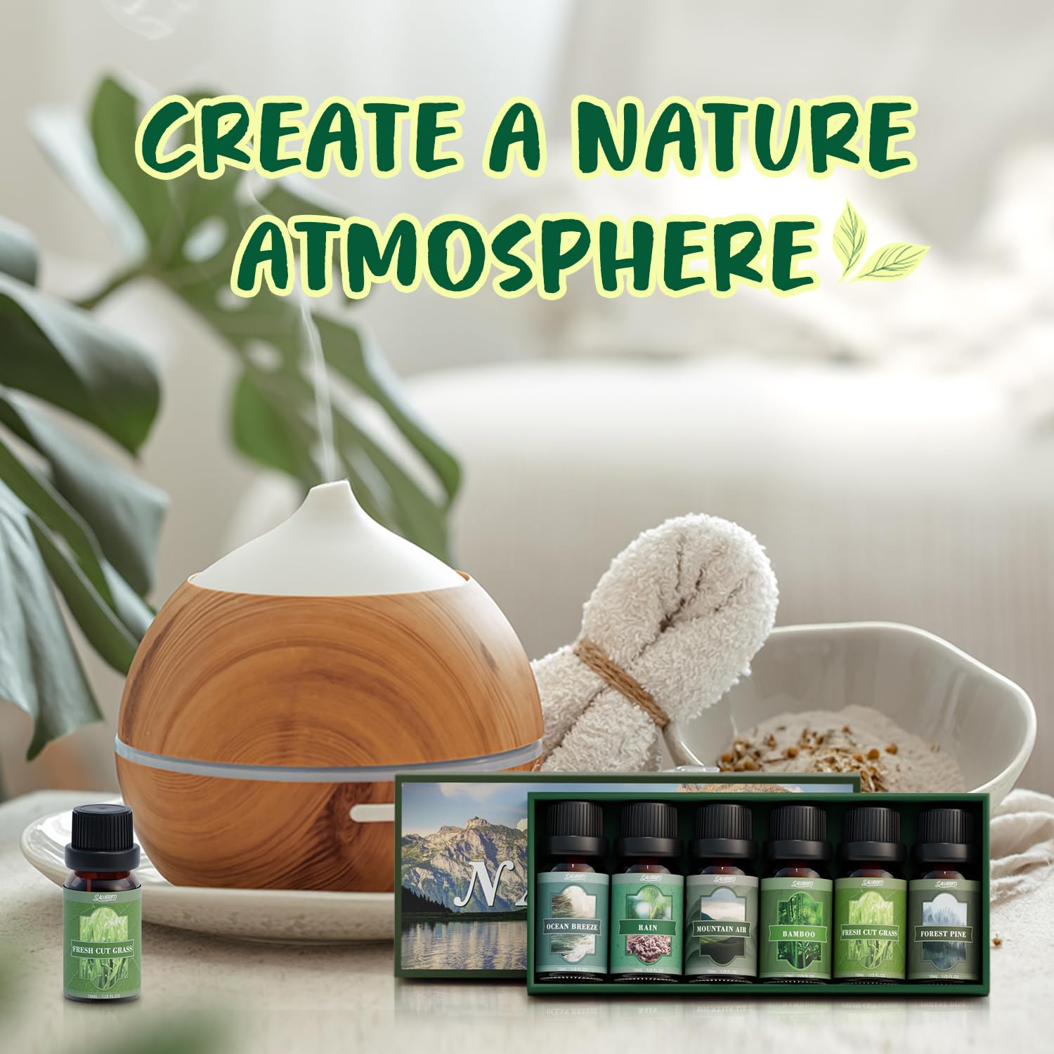 Bamboo fragrance oil bottle from SALUBRITO Nature Oils Set