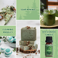Display of SALUBRITO Nature Fragrance Oils Set with diffuser and candles