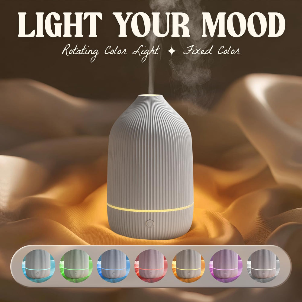 Ultrasonic diffuser with 7 LED lights in white