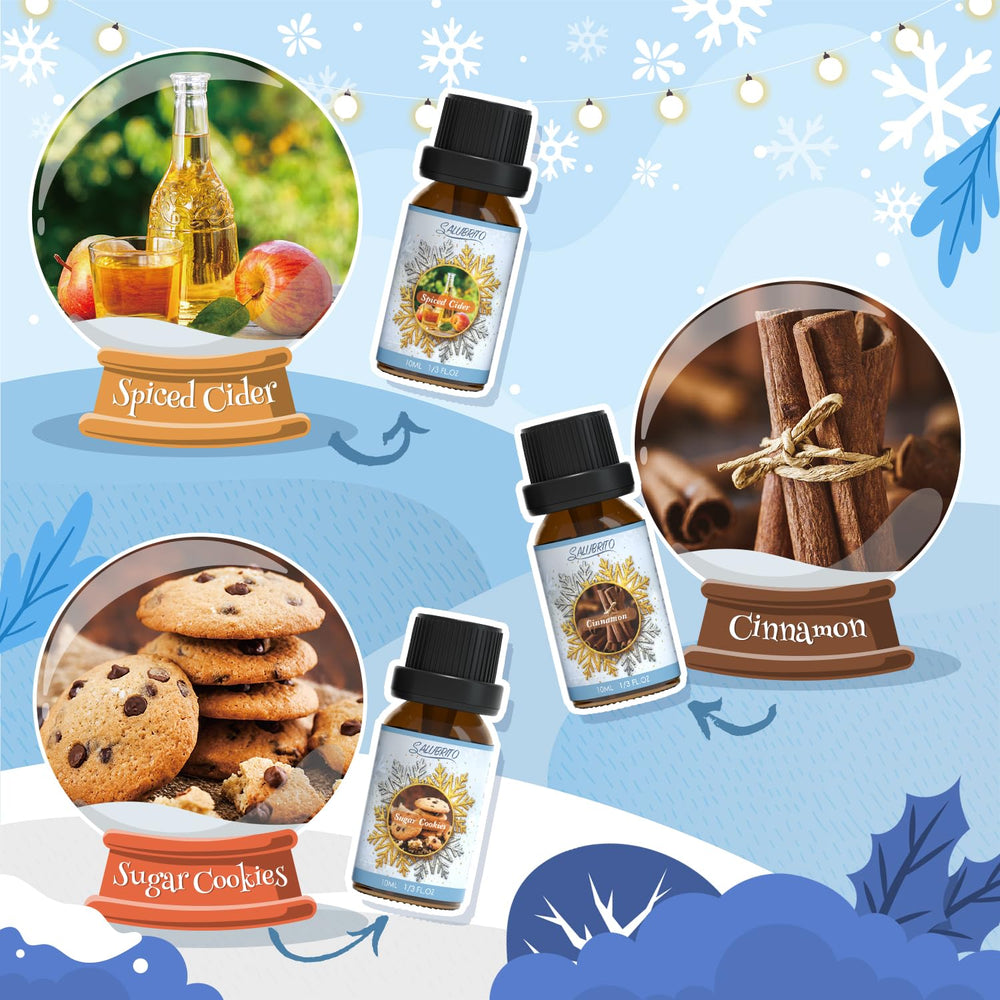 SALUBRITO Winter Fragrance Oils Set with Gingerbread scent