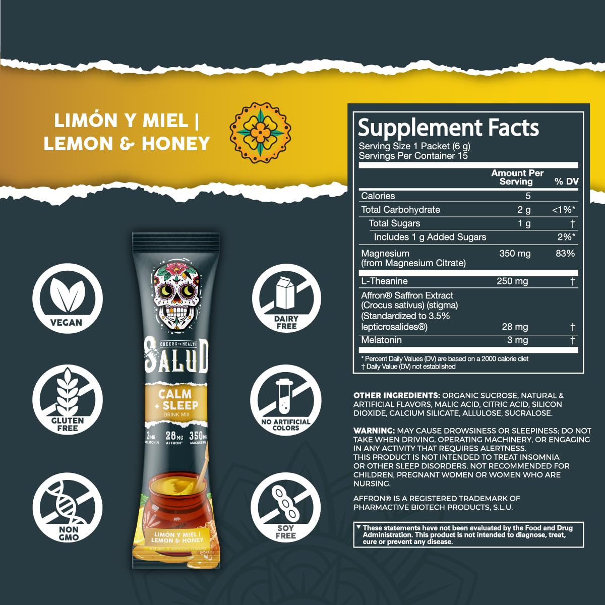 Salud Ponche flavor box showcasing 15 servings per box
