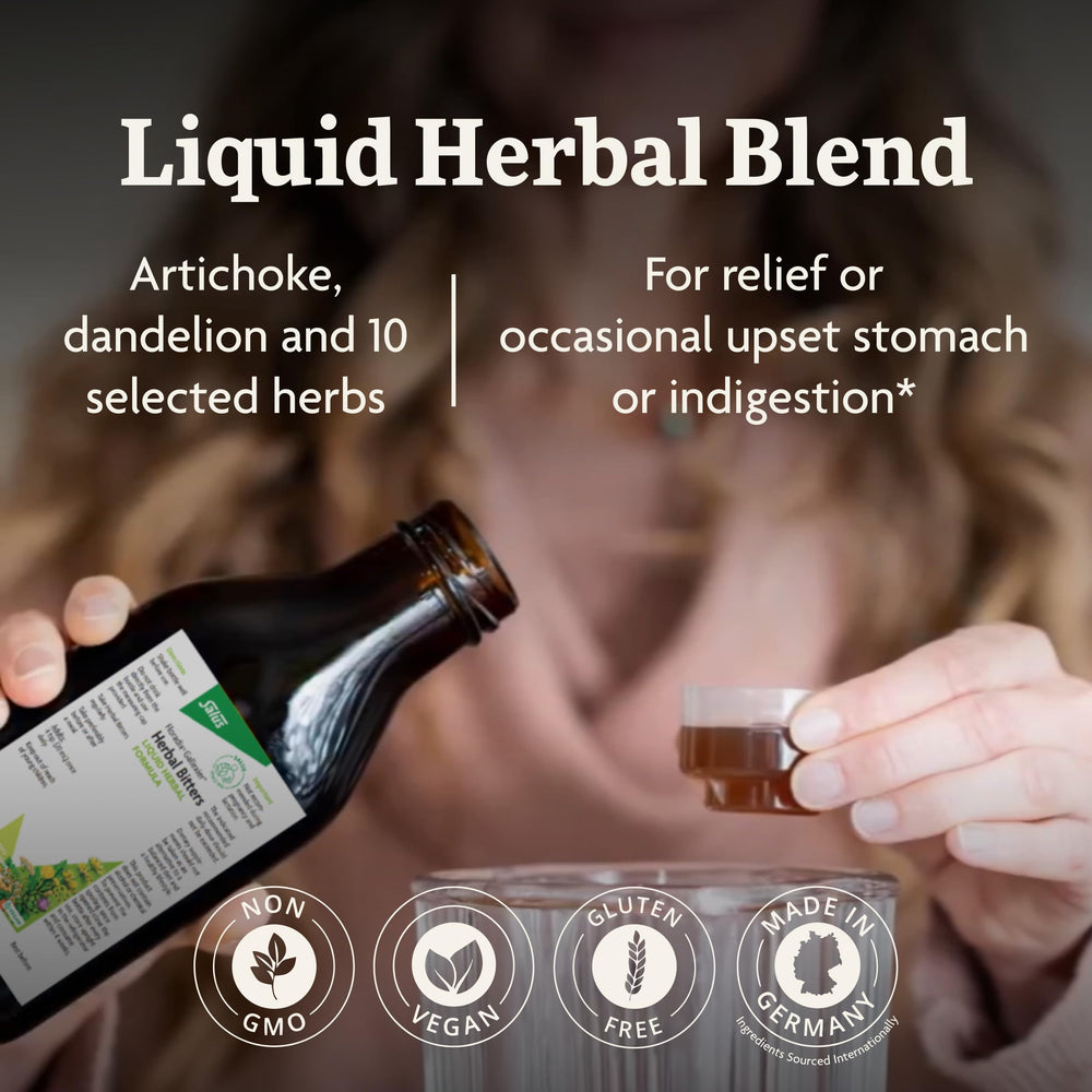 Artichoke and dandelion ingredients highlighted in Floradix formula.