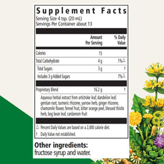 Close-up of Floradix Gallexier label showing key ingredients.