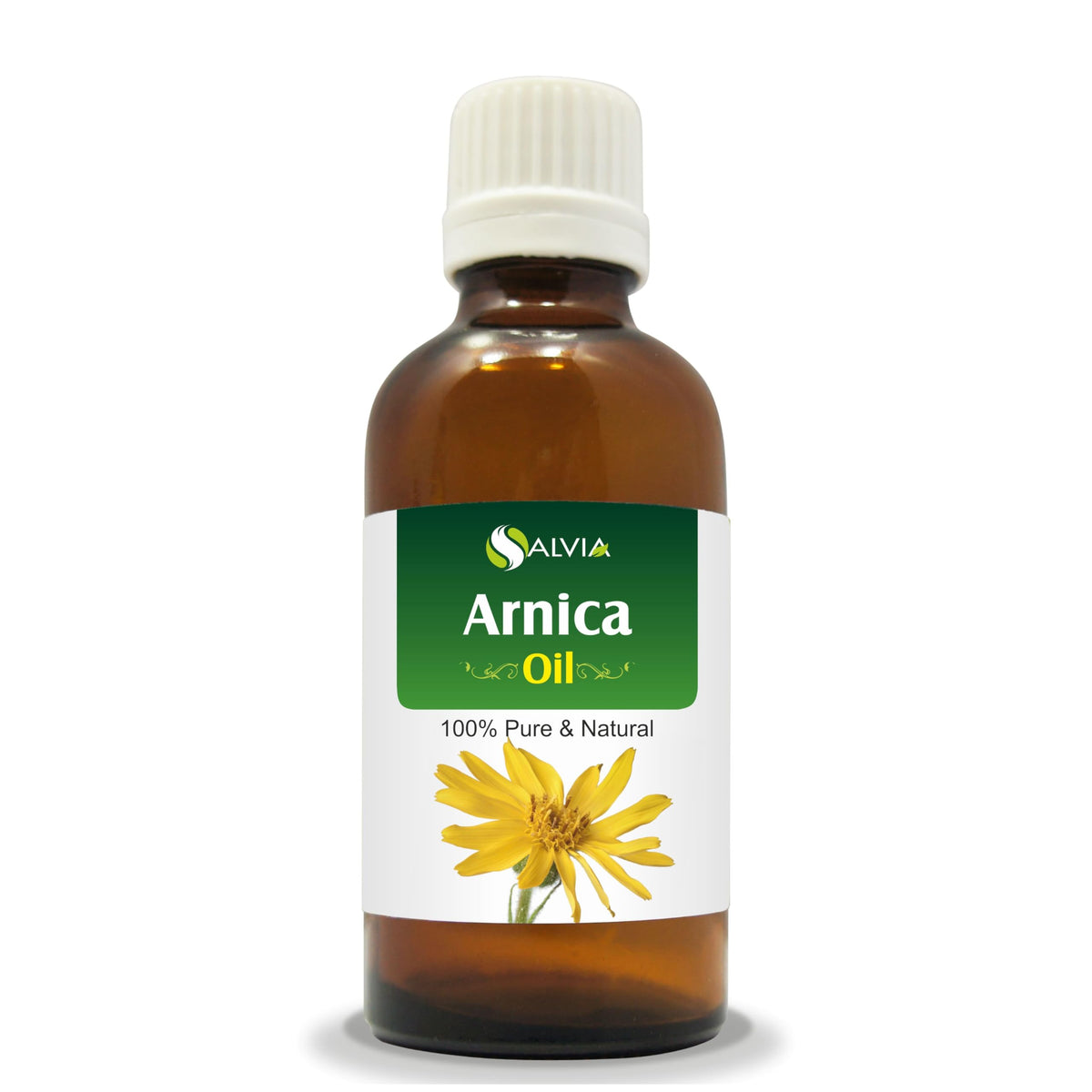 Salvia Arnica essential oil in amber glass bottle - 0.51 oz