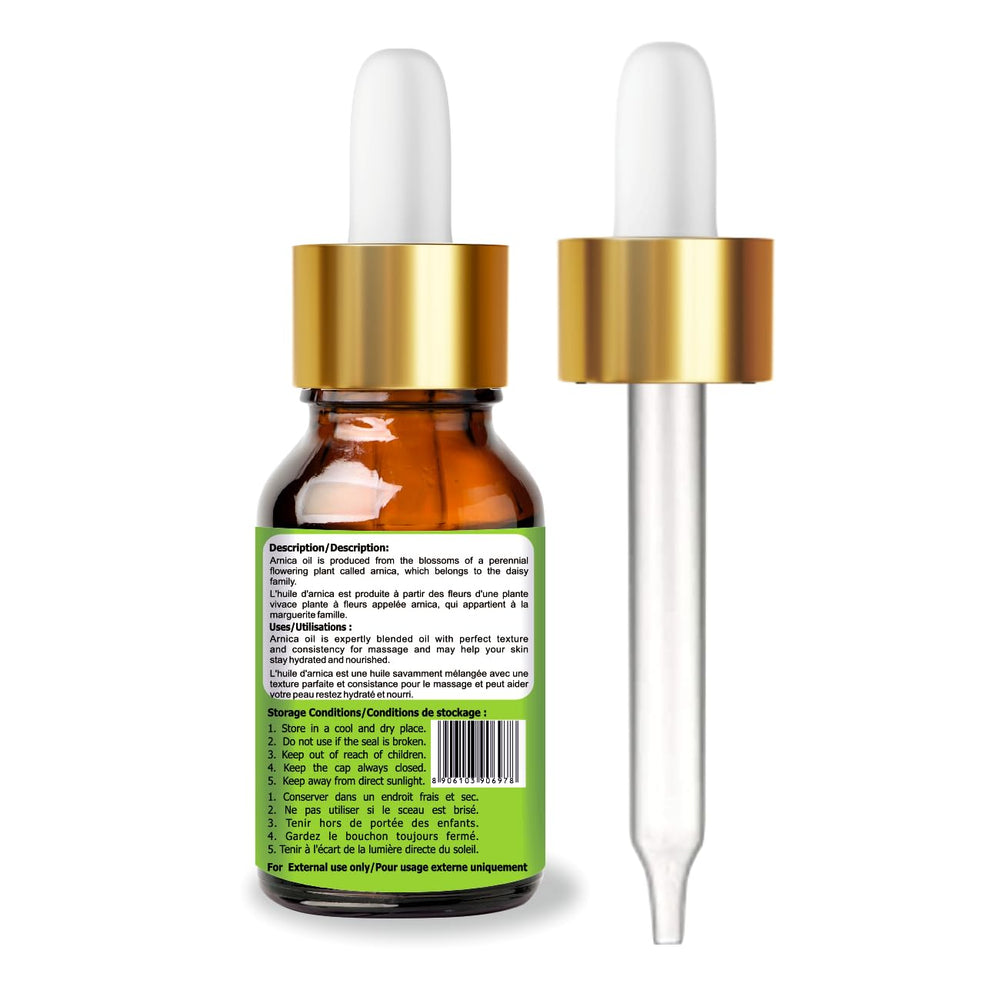 Salvia Arnica oil in a massage application setup for soothing routines