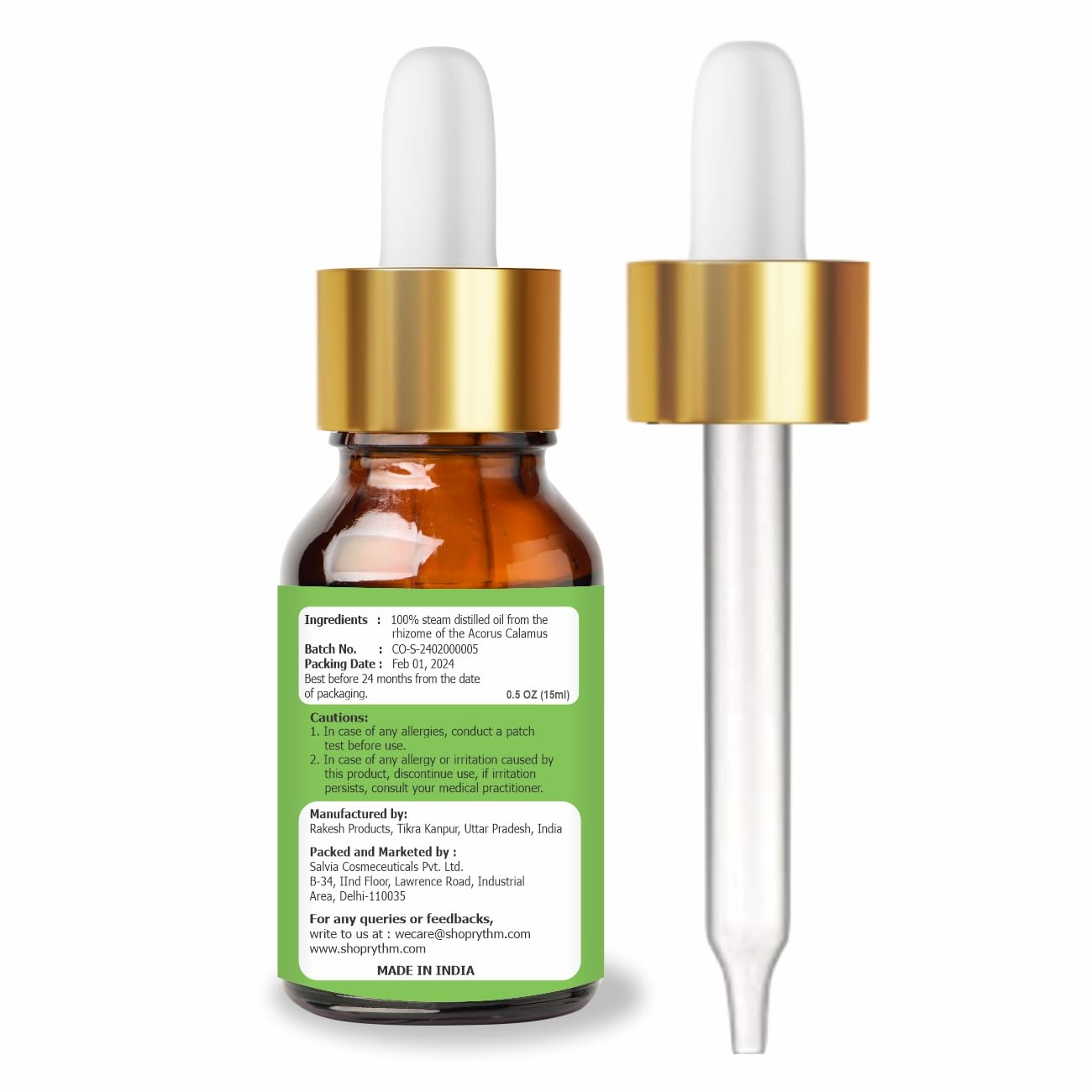 Salvia Calamus oil used for skincare massage