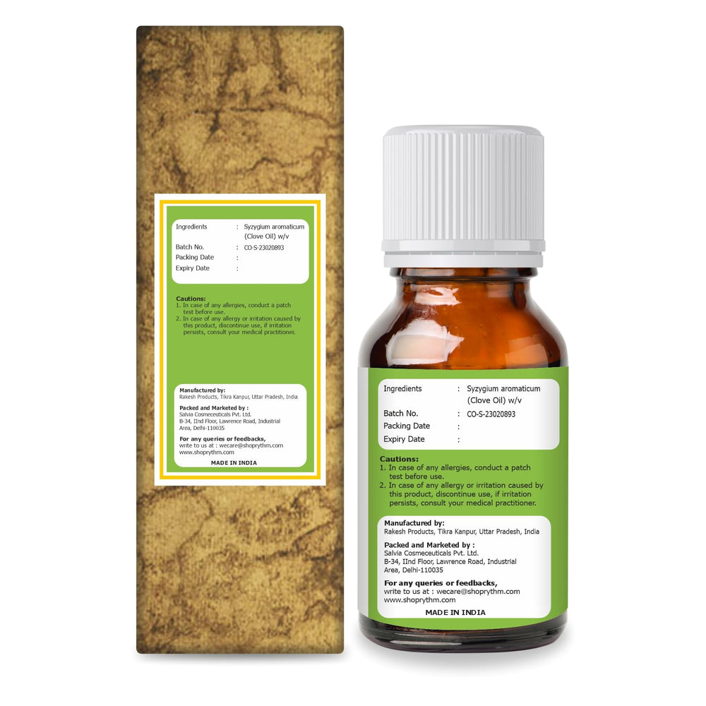 Close-up of pure undiluted Salvia Clove Bud essential oil