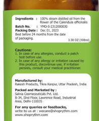 Salvia Yellow Marigold Oil packaging shows clean presentation and Organic Standard cues.