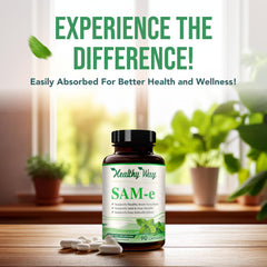 Non-GMO 1500mg SAM-e capsule bottle packaging