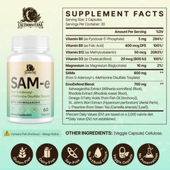 Gluten-free SAM-e capsule complex packaging