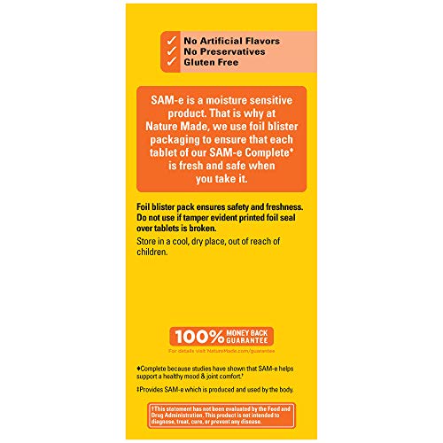 SAM-e Complete bottle back label