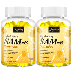 Bottle of SAM-e Gummies Pineapple flavor 180-count
