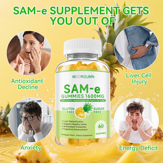 Energy-boosting SAM-e L-Tyrosine gummy formulation