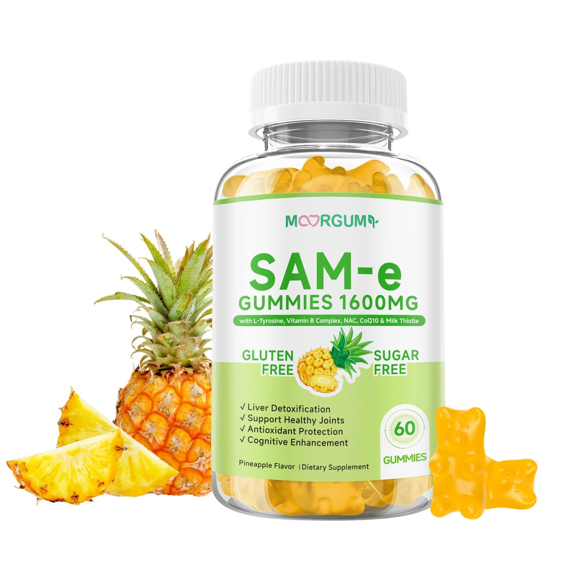 Hero image for SAM-e L-Tyrosine Gummies with NAC, CoQ10 and B-Complex
