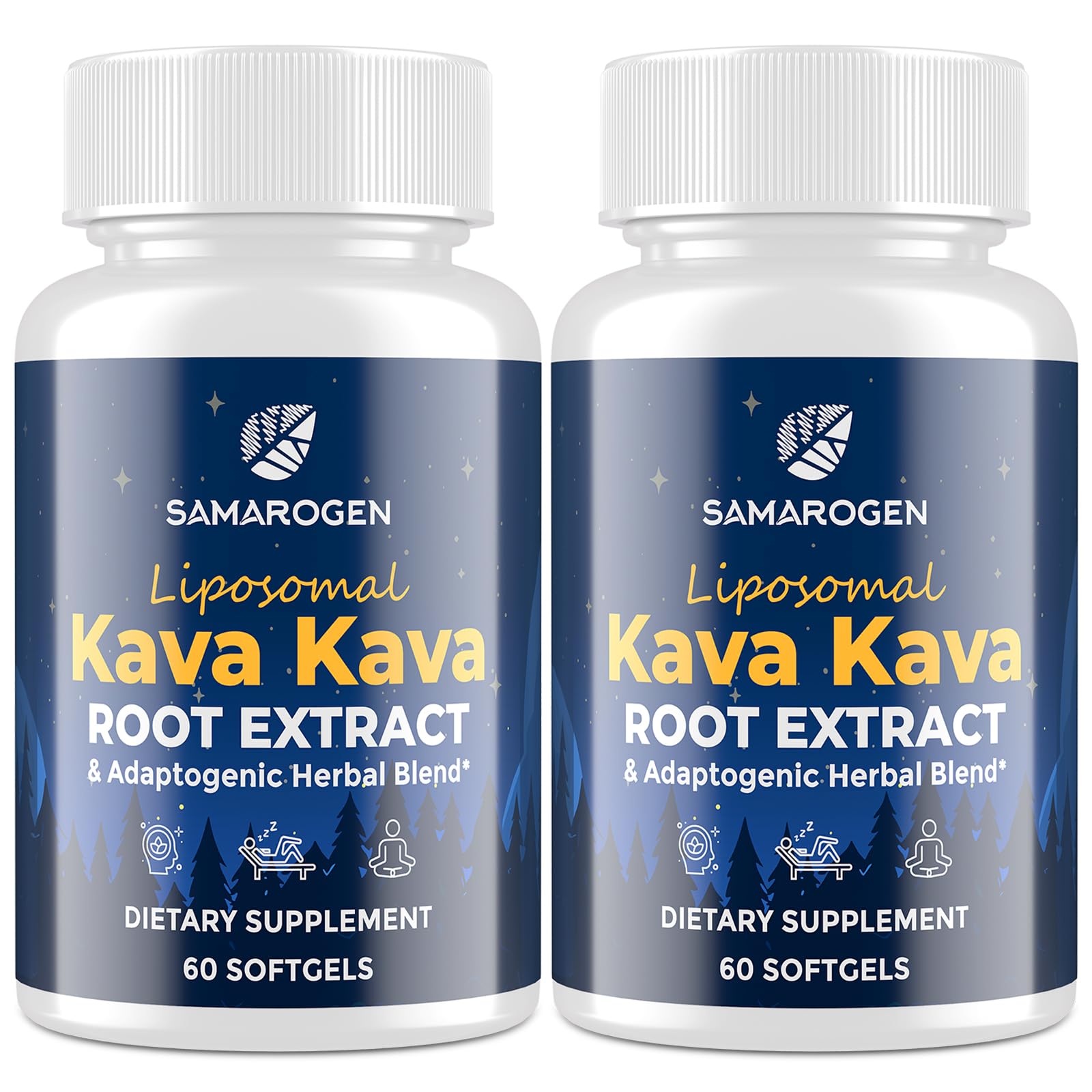 Samarogen Kava Kava capsules bottle – 120 softgels