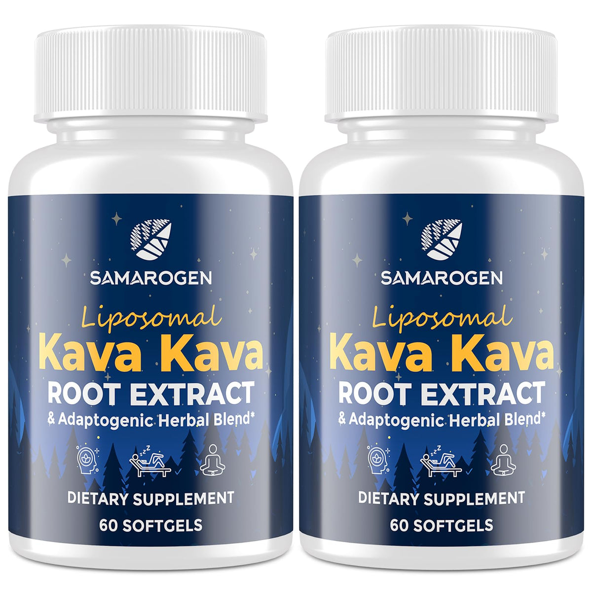 Samarogen Kava Kava capsules bottle – 120 softgels