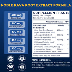 Product packaging and labeling of Samarogen Kava Kava capsules