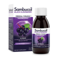 Sambucol Black Elderberry Syrup Original Formula 4oz front view