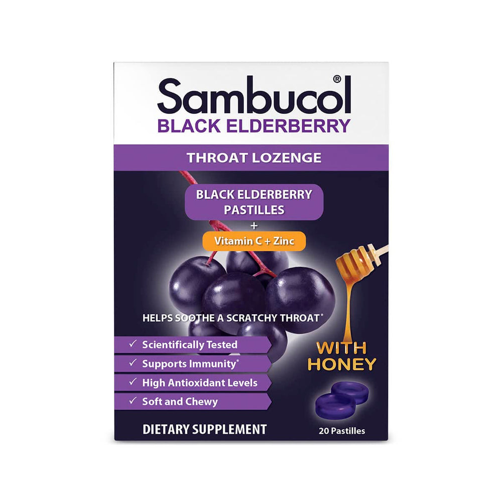 Gluten-free label on Sambucol packaging
