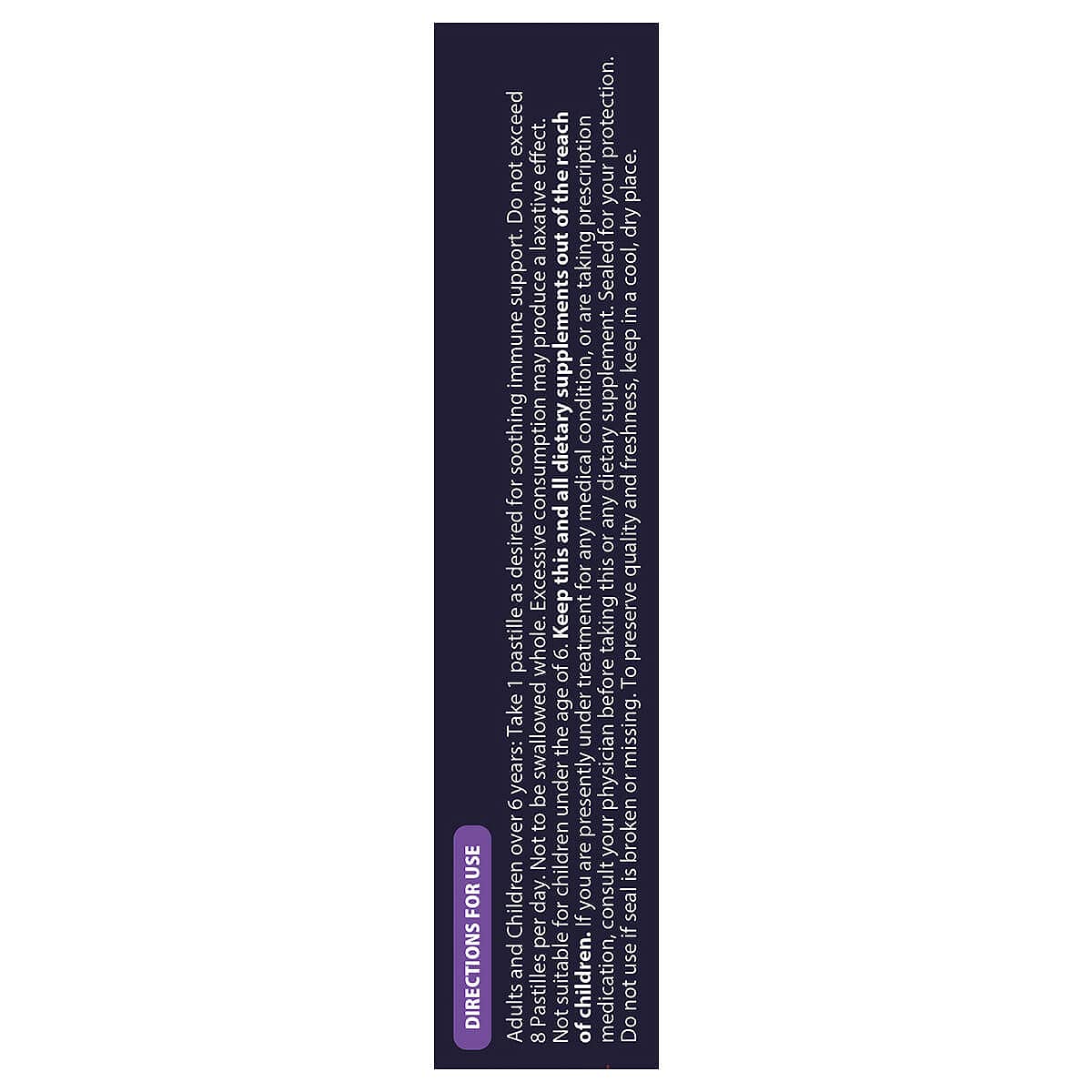 Lozenge highlighting vitamin C zinc and honey benefits