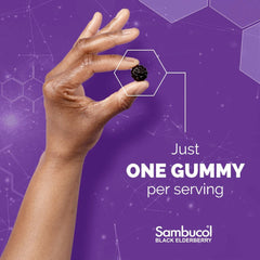 Gluten-free vegan Sambucol elderberry gummies packaging
