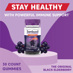 Vegan and gluten-free labeling on Sambucol Elderberry Gummies