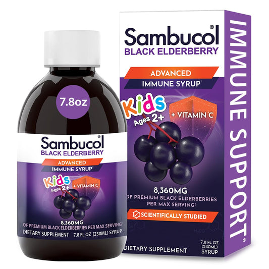Sambucol Kids Black Elderberry Syrup bottle 7.8 oz