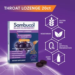 Elderberry lozenges with honey and vitamin C zinc ingredients