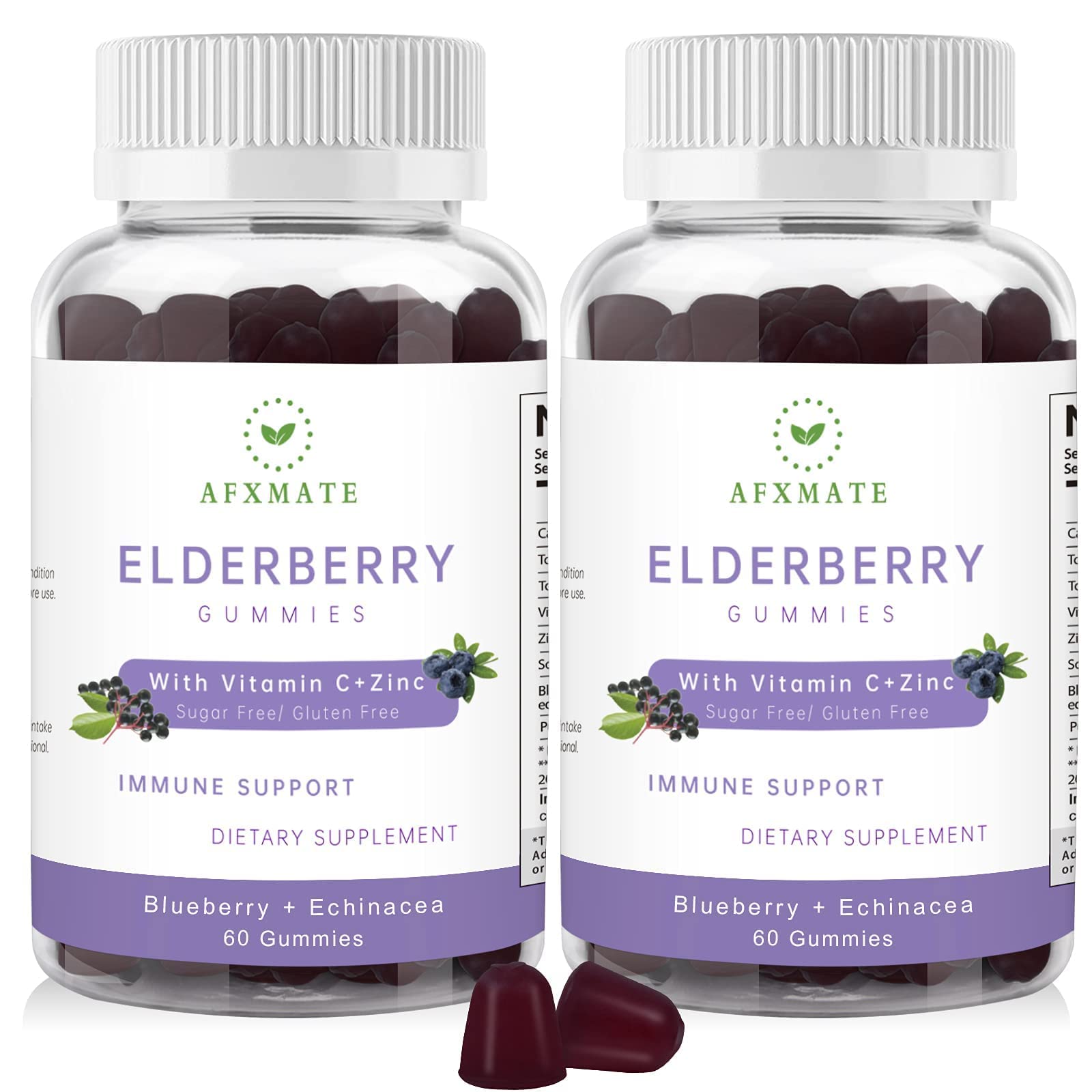 Front view of Sambucus Elderberry Gummies 2-Pack box