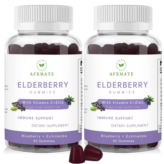 Front view of Sambucus Elderberry Gummies 2-Pack box