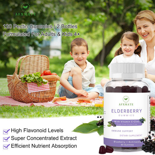 Product label showing ingredients and benefits