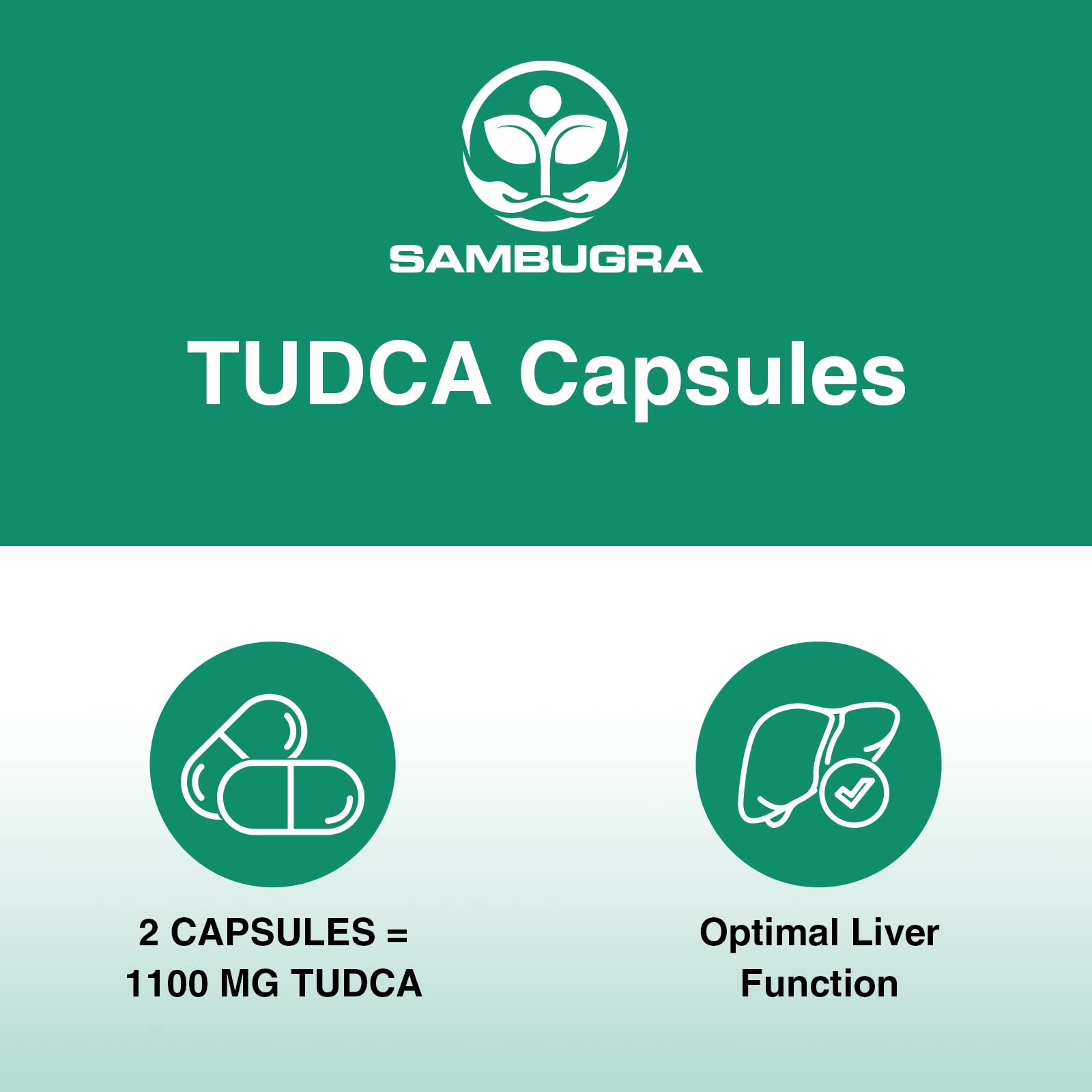 Non-GMO, gluten-free, gelatin-free Sambugra TUDCA formula