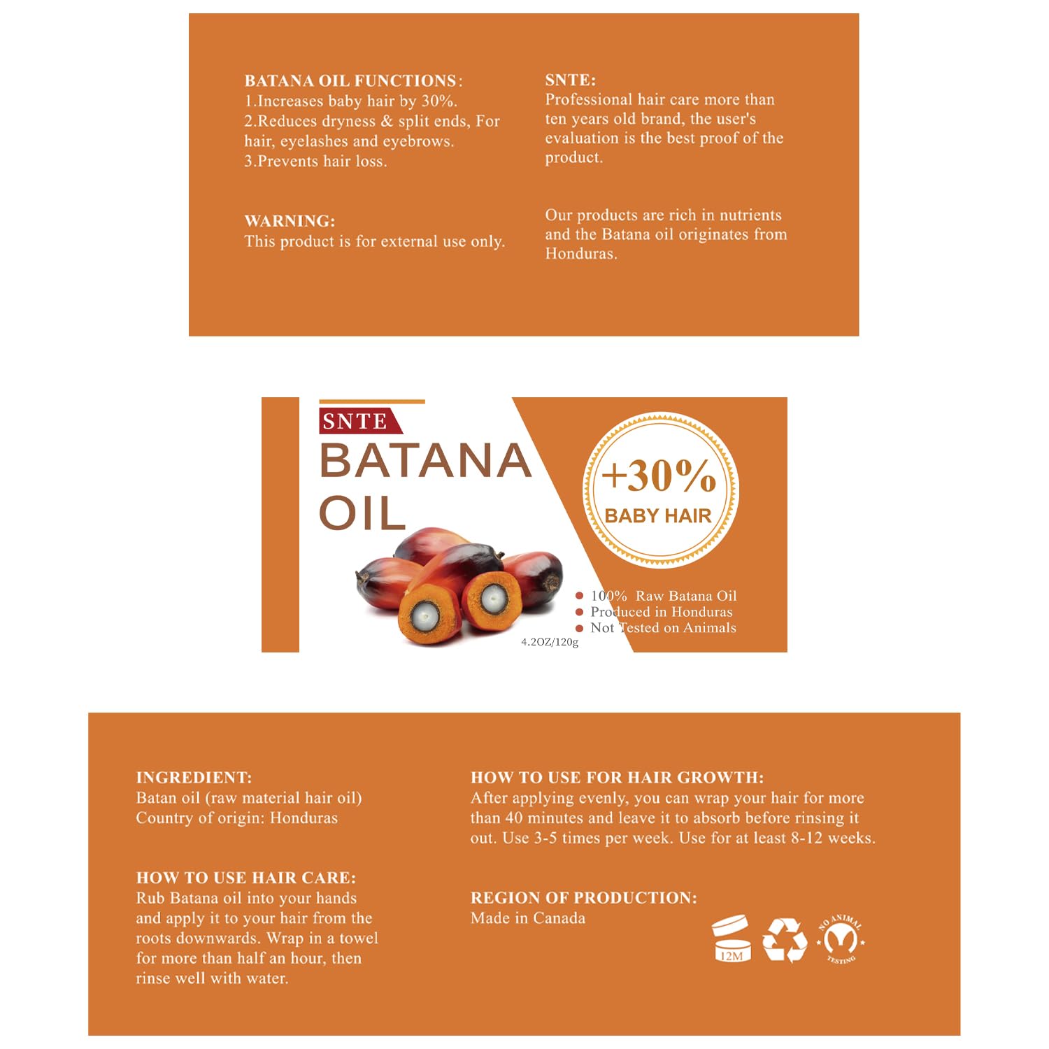 Packaging display shows Samnyte Batana Oil ready for shelf