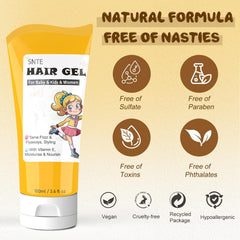 Samnyte Kids Hair Gel defines braids with flexible, comfortable hold.