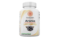 Bottle of Samsara Herbs Aronia Berry 20:1 extract (120x500mg capsules)