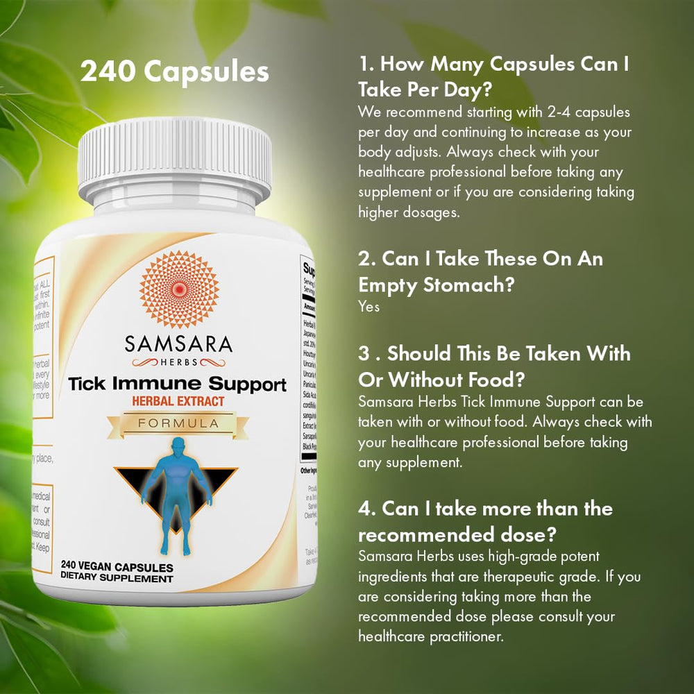 Ingredient graphic—multi-herb blend designed for daily resilience with Samsara Herbs.