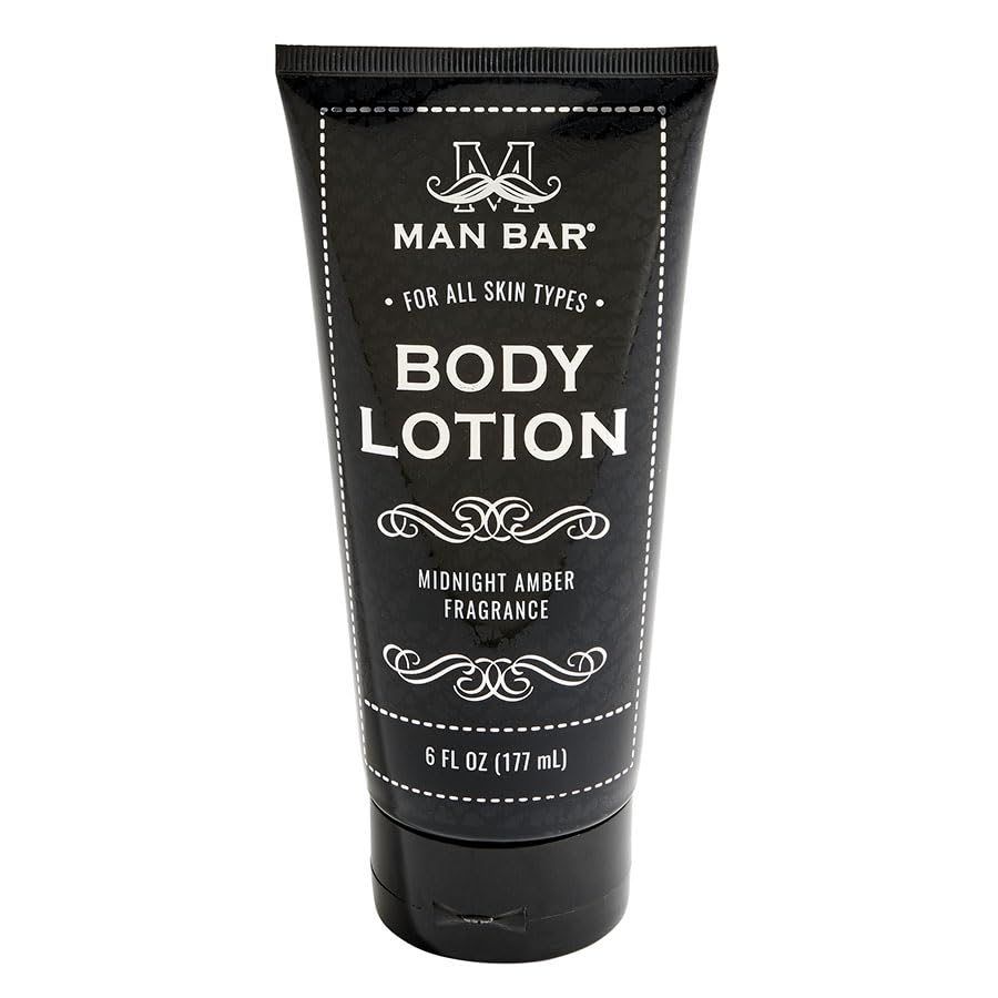 San Francisco Soap Company Man Bar Lotion Midnight Amber bottle delivers long lasting hydration for daily use