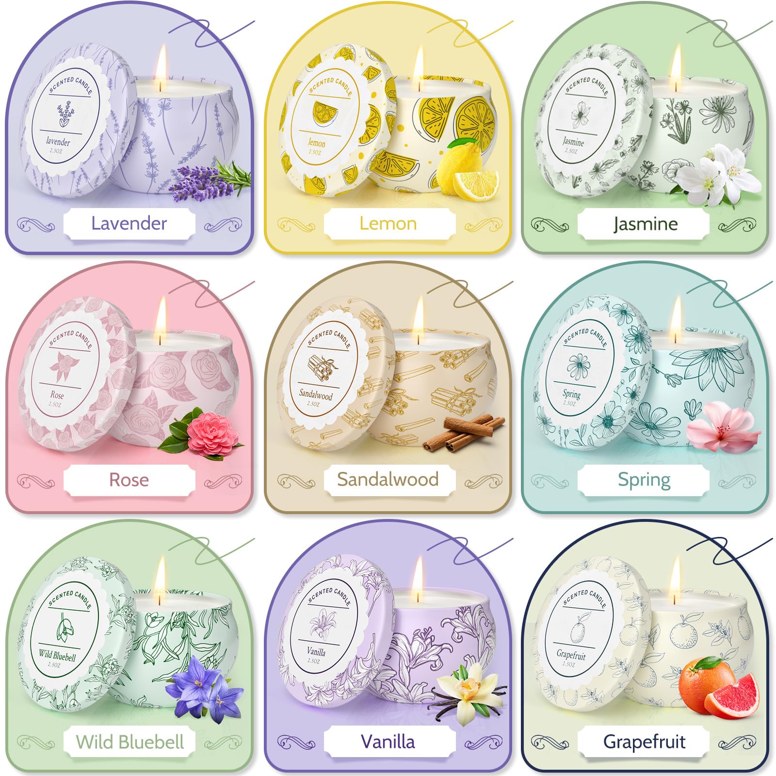 Sandalwood scented candle tin from WarmEmbrace