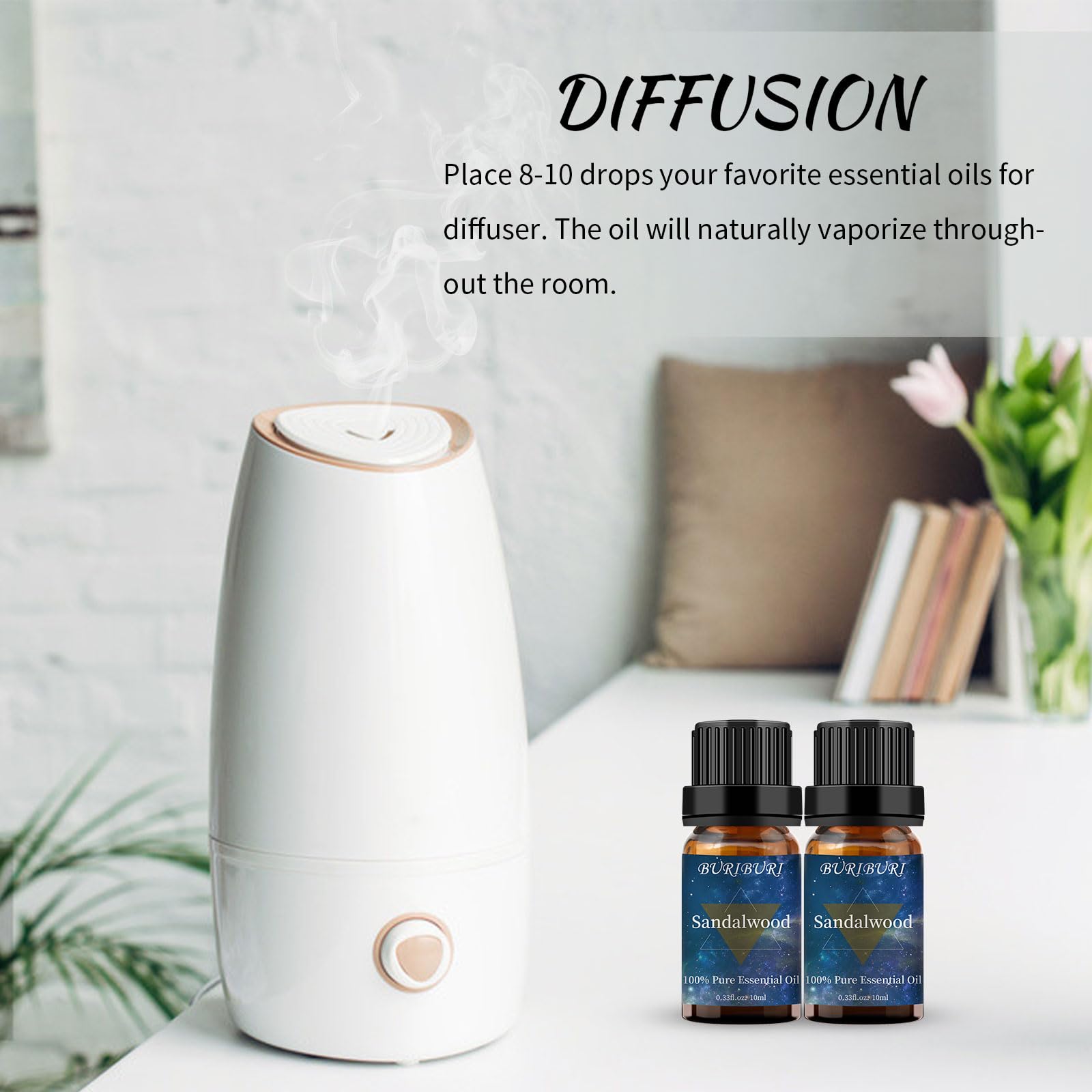 Packaging for Sandalwood Essential Oil 2-pack