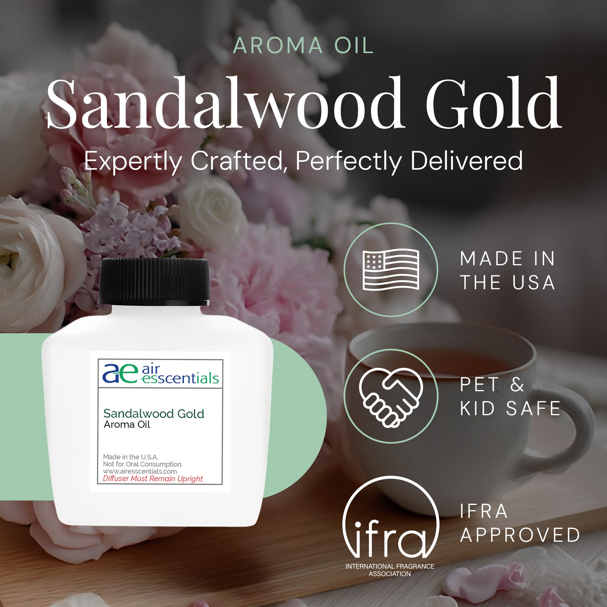 Essential oil blend label Sandalwood Gold