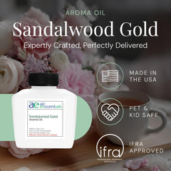 Essential oil blend label Sandalwood Gold