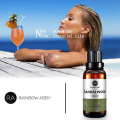 Sandalwood oil used for skincare and massage