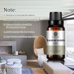 Spa setting featuring sandalwood essential oil